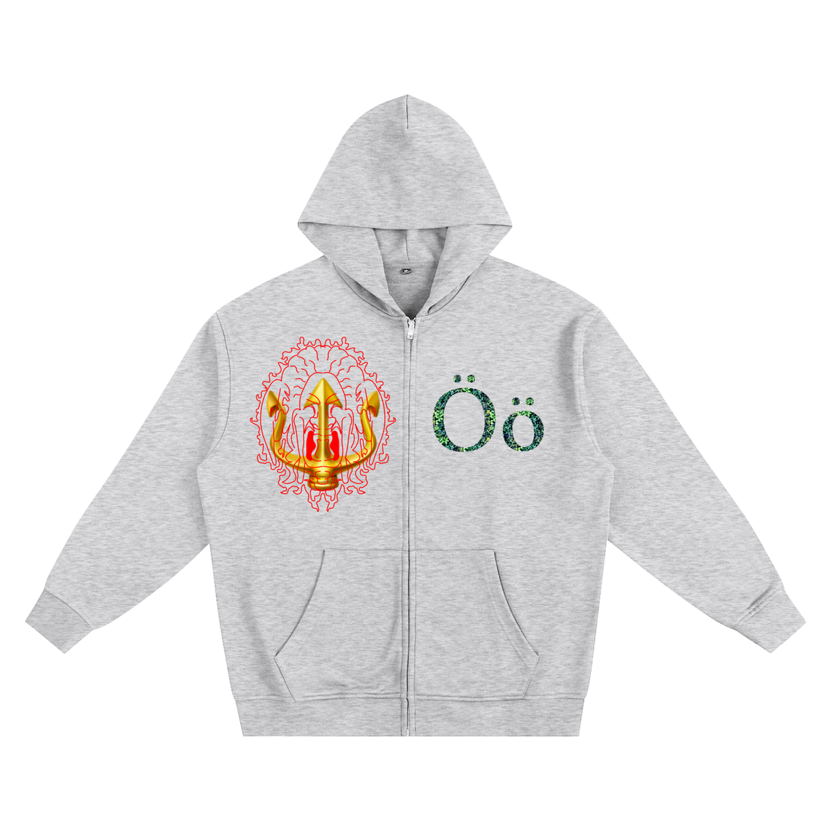 "grÖ" zip up hoodie