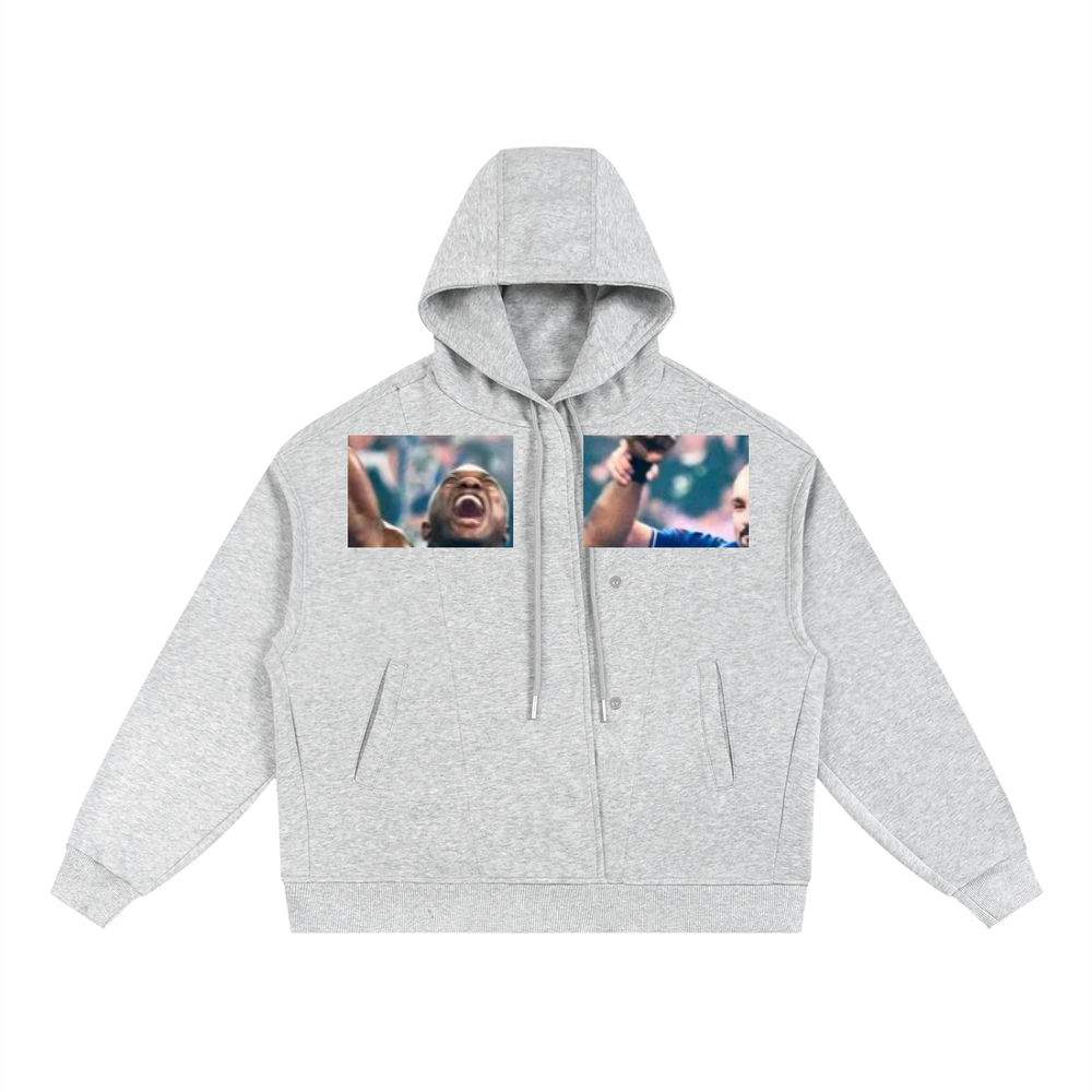 "blackwinners" placket hoodie