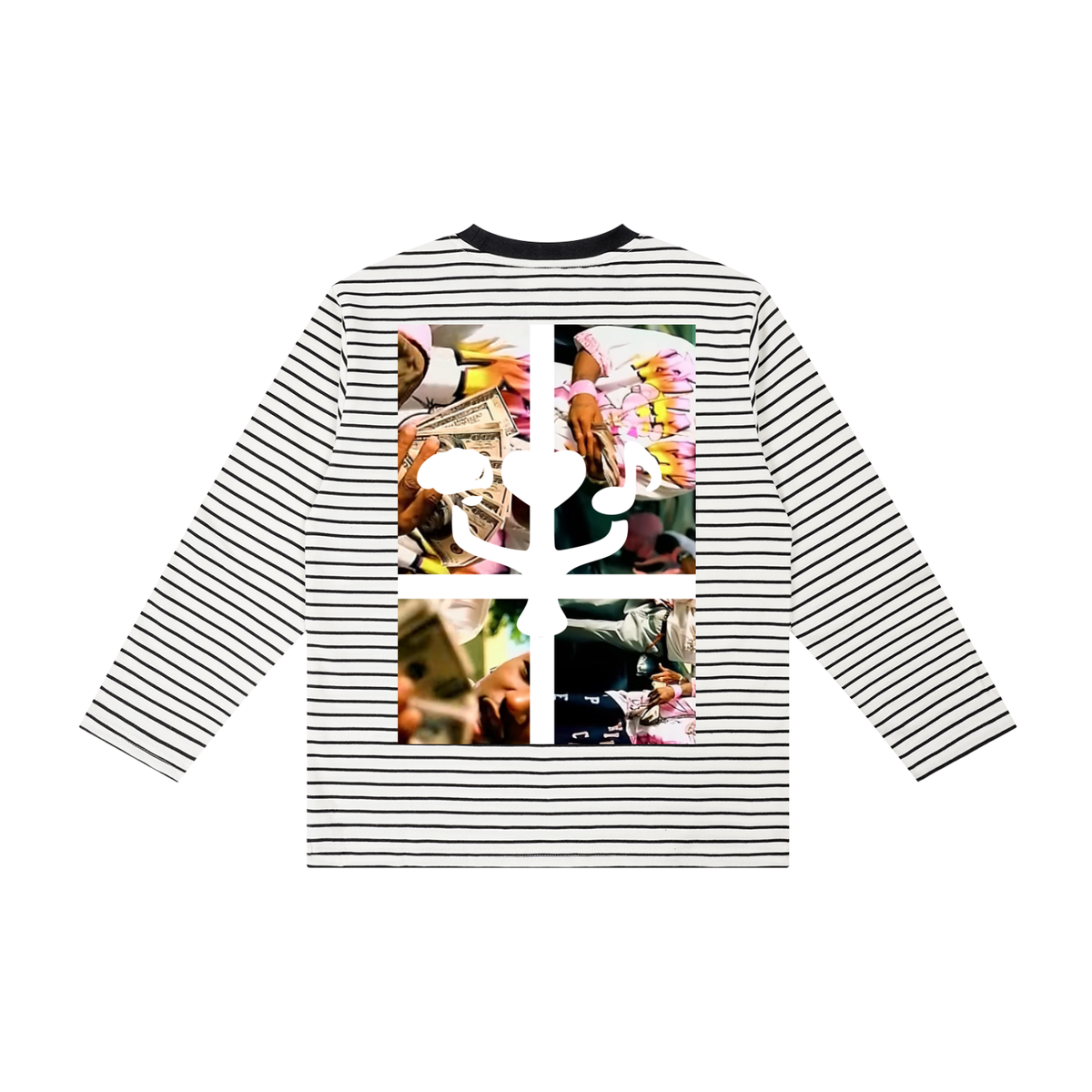 "stupid kidz" striped long sleeve