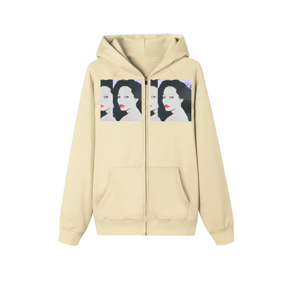 "stare...." zip up fleece hoodie
