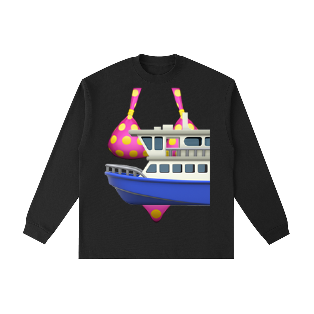 "boobieclub" cotton long sleeve tee