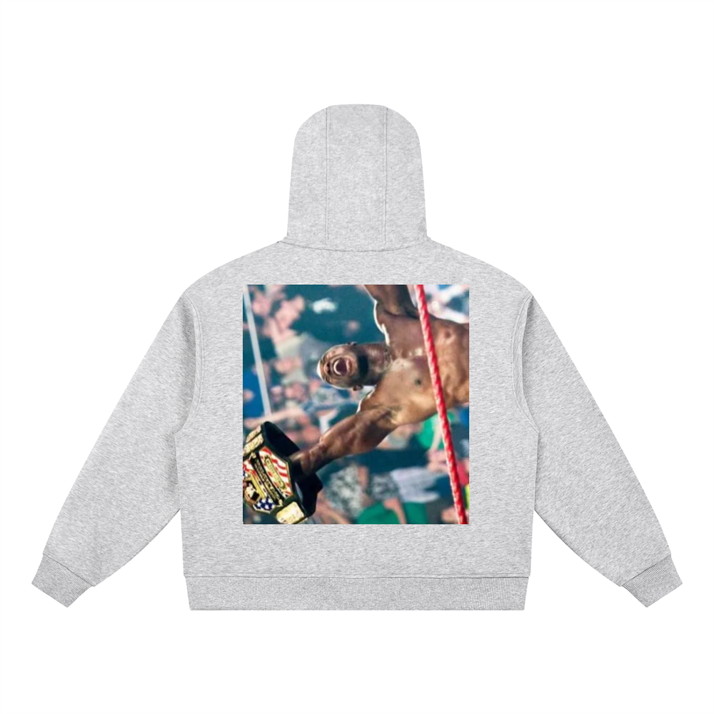 "blackwinners" placket hoodie