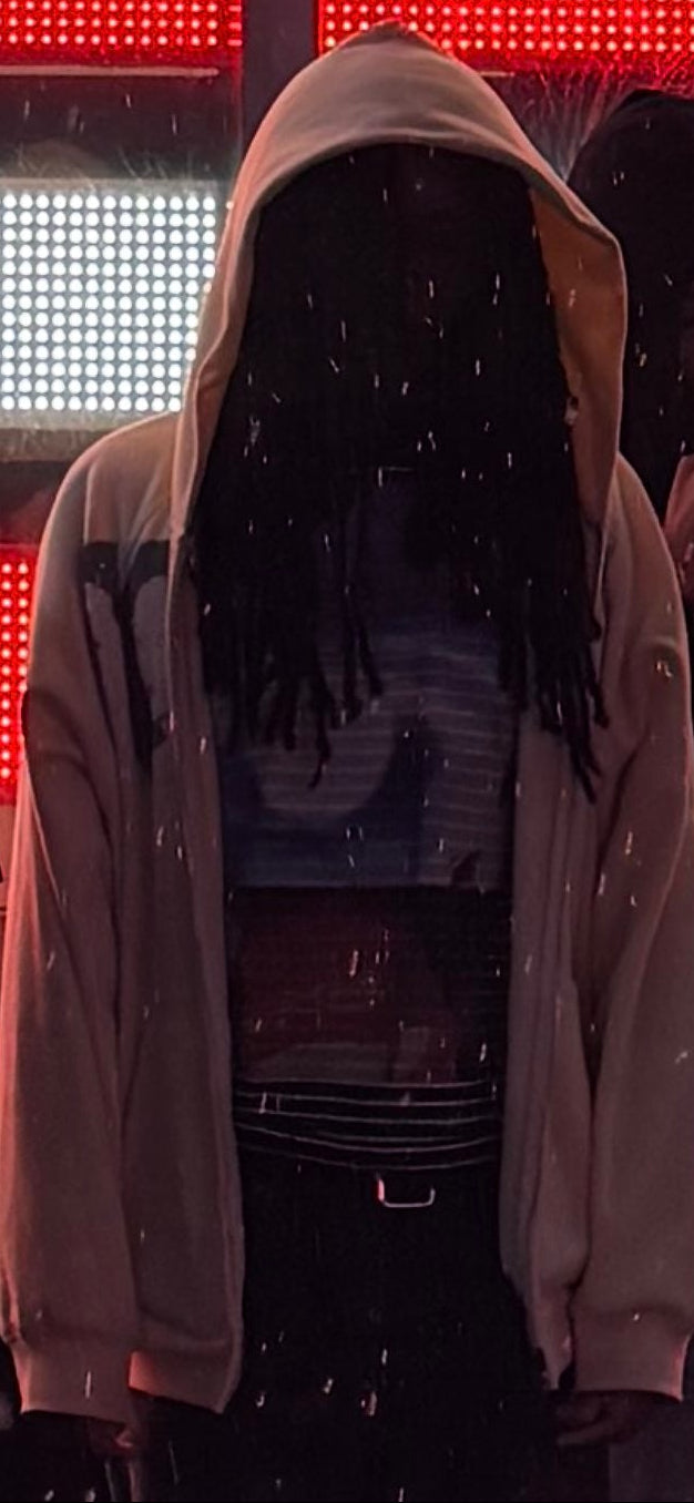 "stare...." zip up fleece hoodie